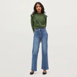 Hill House The Amira Top in Green Swiss Dot